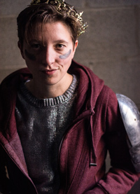Princess Robin with her crown and armour.